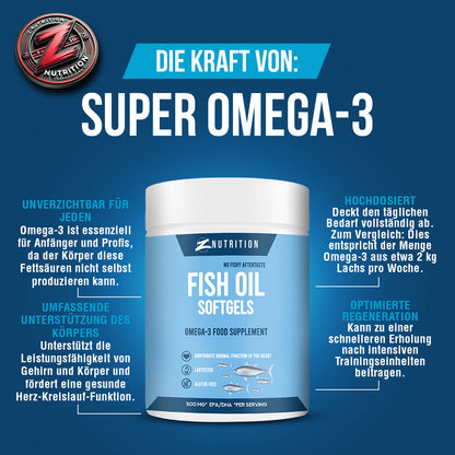 Z-NUTRITION FISCHÖL – OMEGA 3 (90 SOFTGELS)