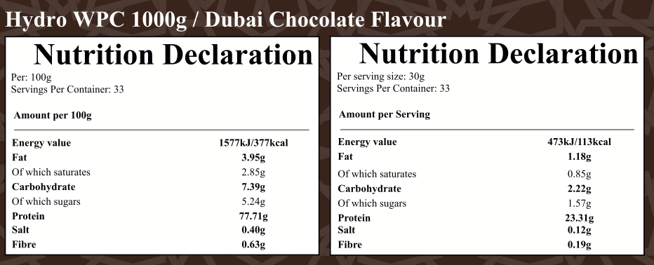 Z-NUTRITION HYDRO WHEY DUBAI DELIGHT FLAVOR (1000G)